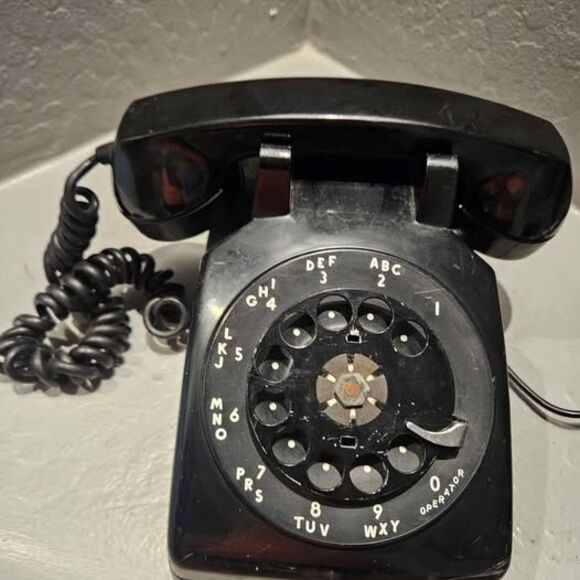 Western Electric Black Metal Rotary Style Phone Telephone - Picture 1 of 10
